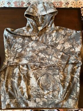 Hollister Men's XL Camouflage Hoodie Sweatshirt - Gray/Olive
